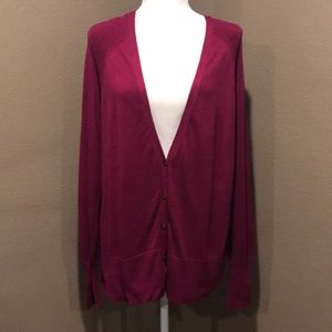 Mossimo pink vneck button long sleeve Cardigan XXL